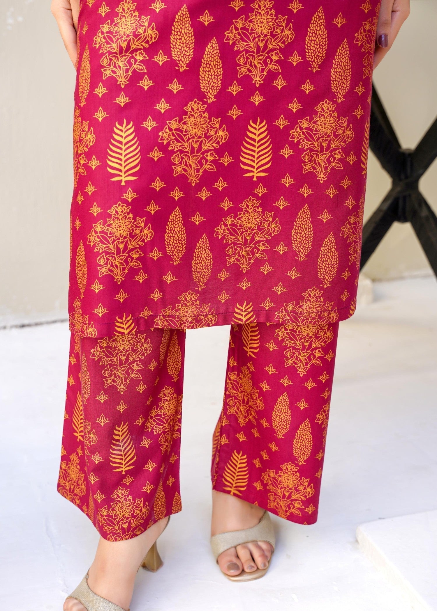 Chaudhary Arts Haze maroon Women 2pcs