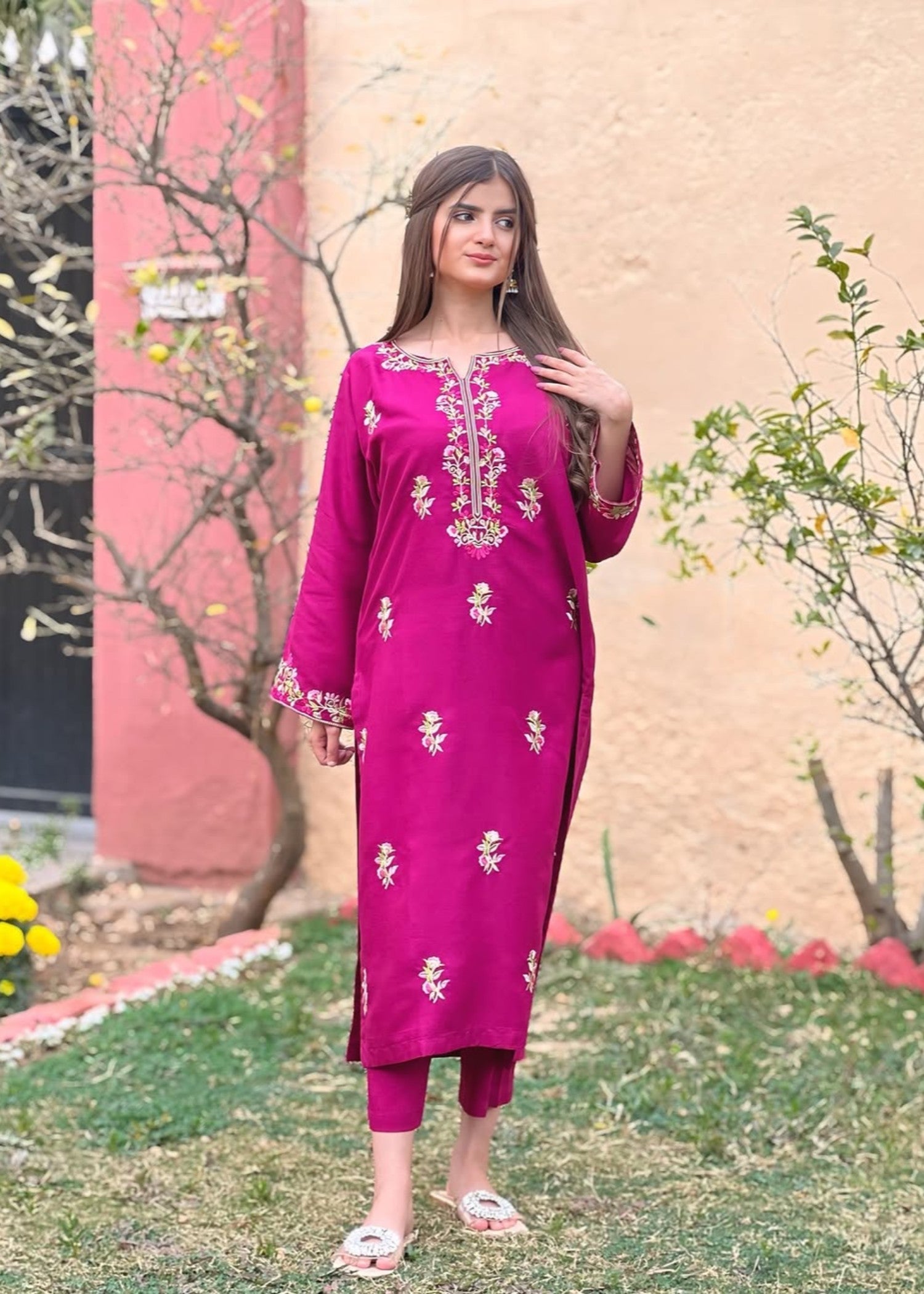 Tehzeeb Libas Anghan Embroidered Women 2pcs