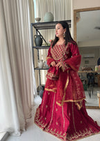 Suits By Sadia Maroon imaan maxi Women 4pcs