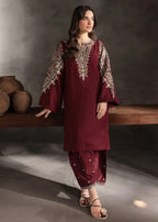 Zeenat & Zoha Maroon Luxe Women 2pcs