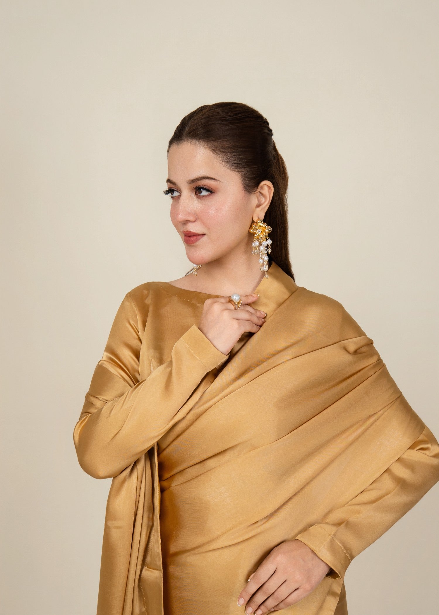 Culaccino Saree Studio Dusk Gold Women 2pcs