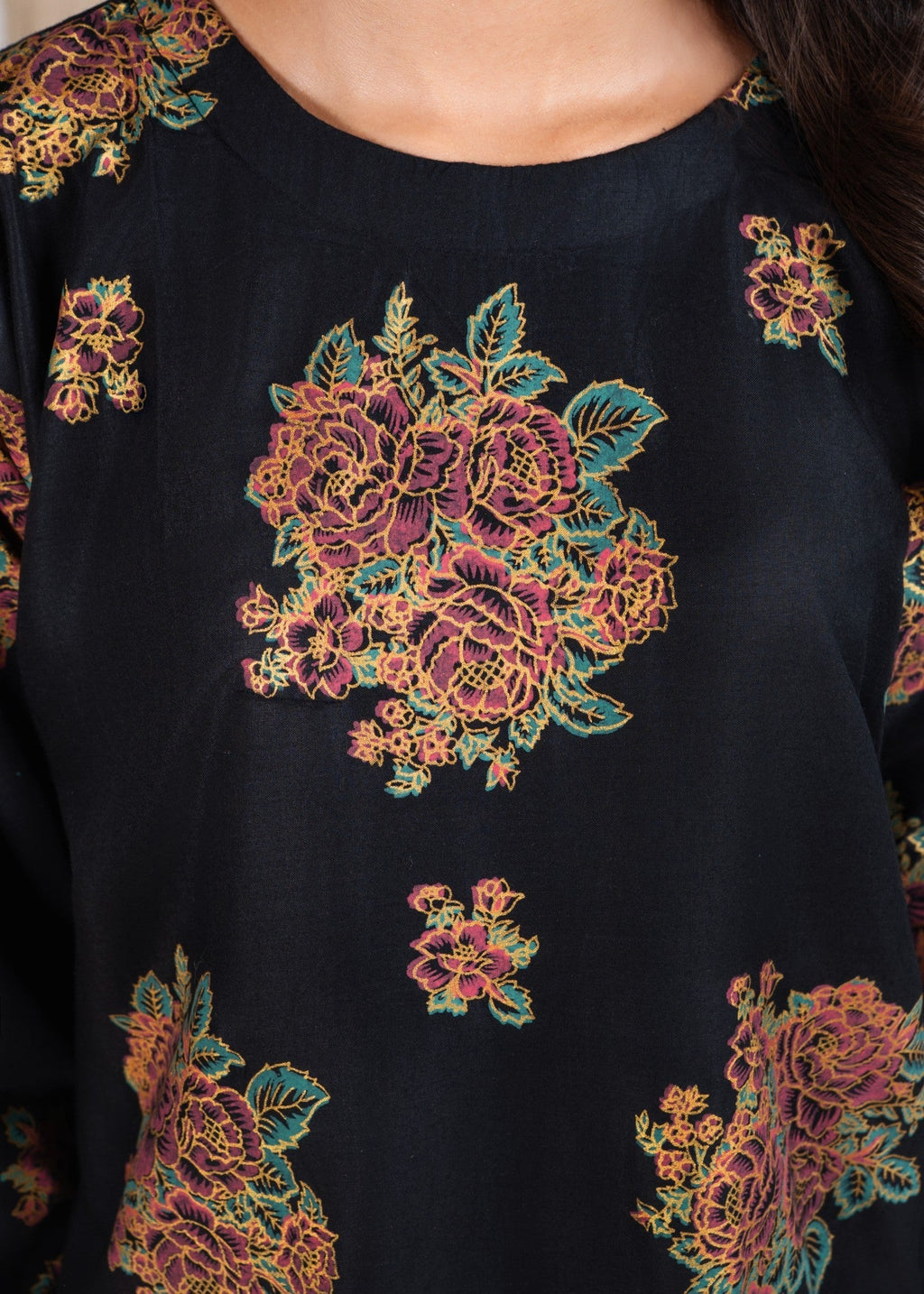 Gulposh Ghulabo (Printed ) Black Women 2pcs