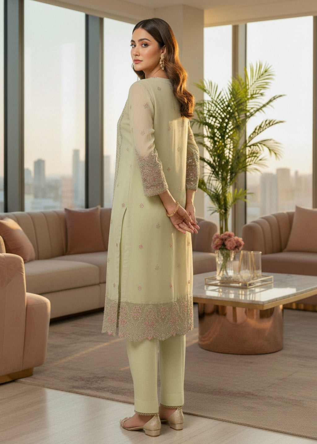 Diara Couture NOURAH DF 68 PISTACHIO Women 3pcs