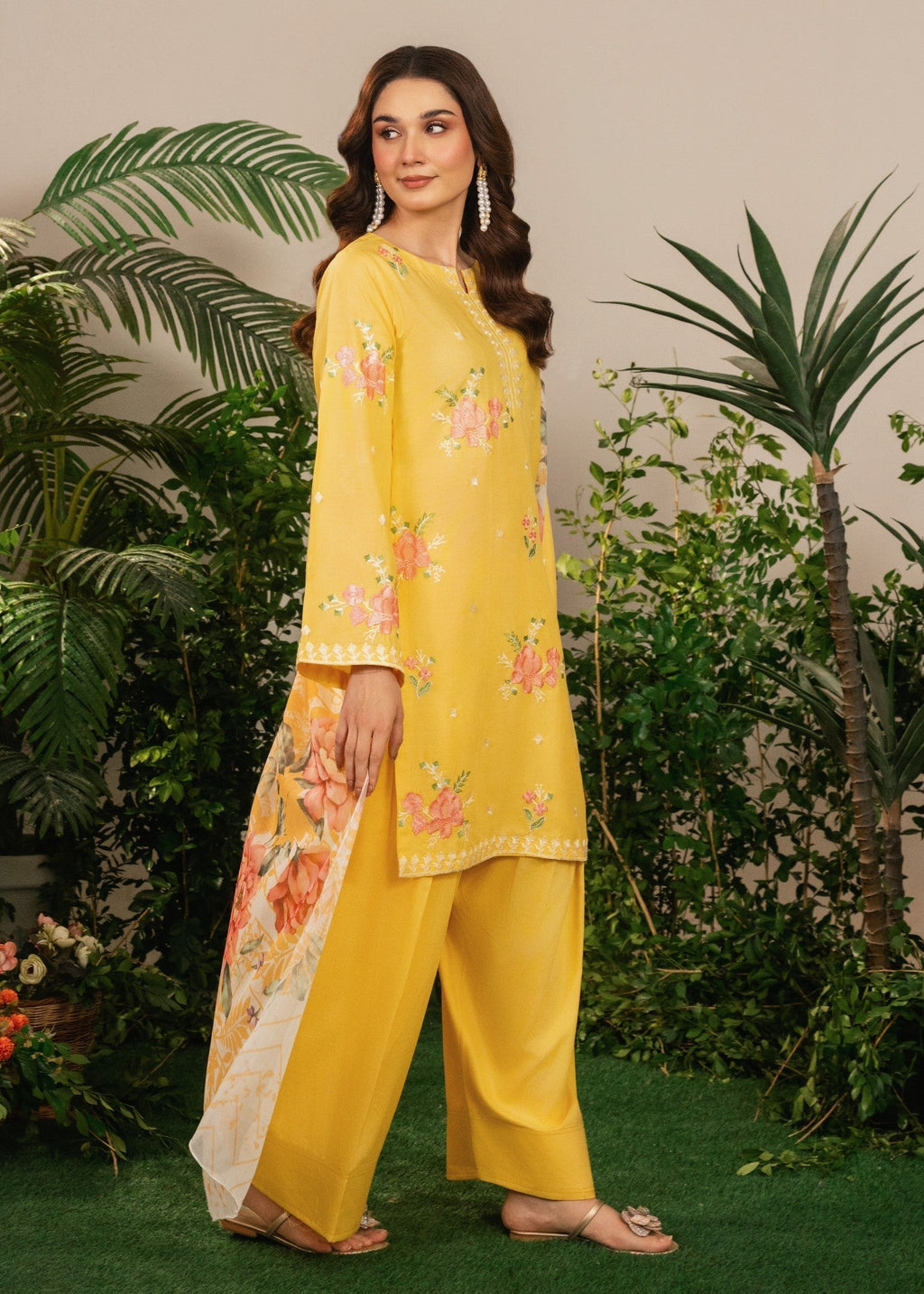 Tehzeeb Libas YELLOW SUNFLOWER Women 3pcs