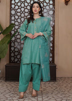 Waniya Awais WAF D19 (Farshi Shalwar) Women 3pcs