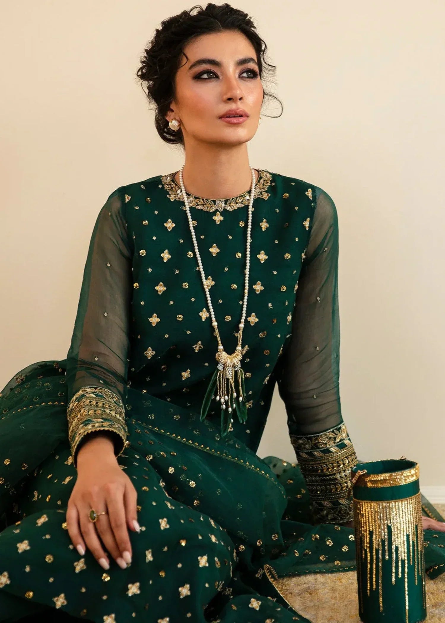 Baroque BQU UF D395 Bottle Green (S) Women 3pcs