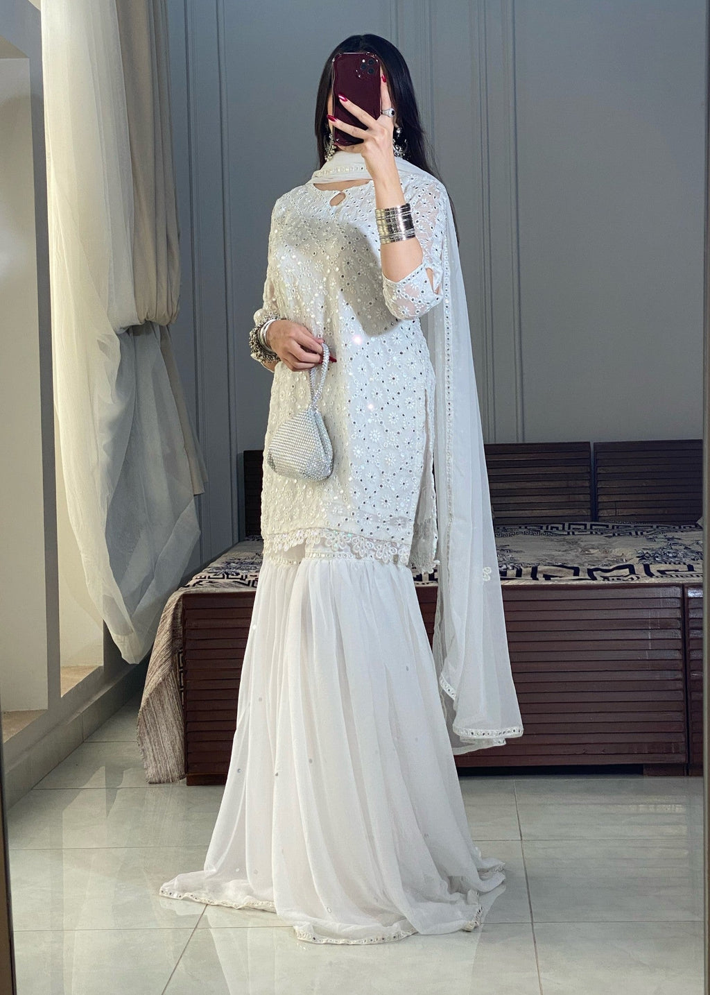 Anabiya White Gulab Women 3pcs