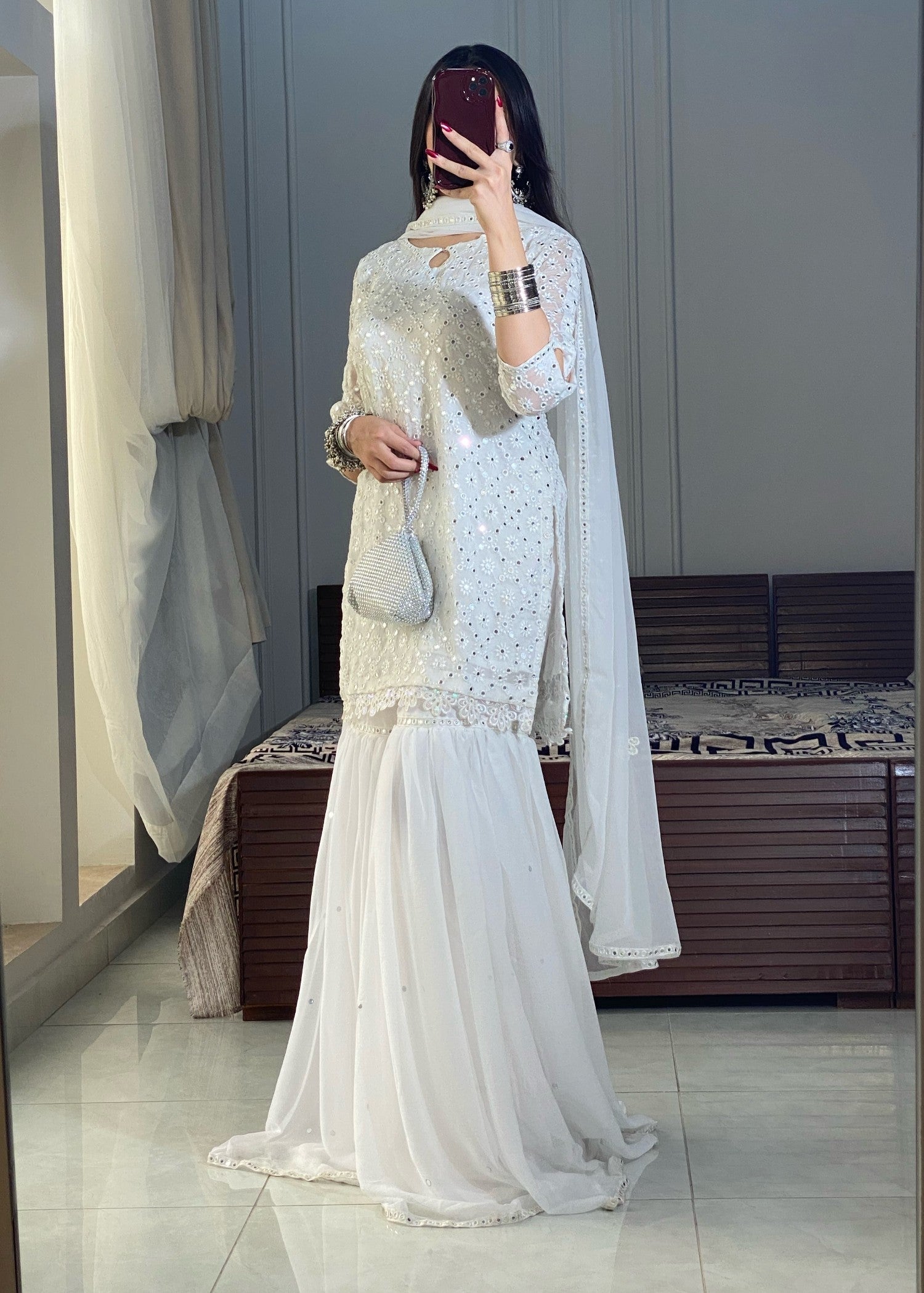 Anabiya White Gulab Women 3pcs