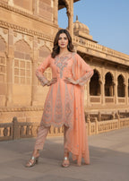 MMG Garments ZARPOSH| EMBROIDERED MMG 824 Women 3pcs