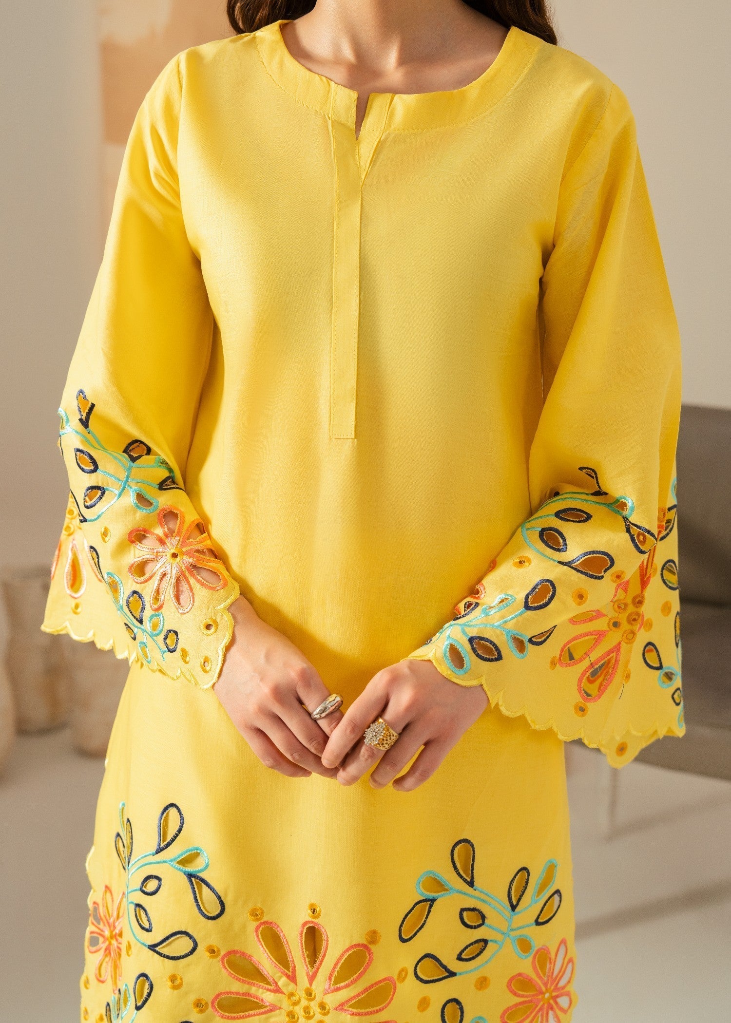 Chaudhary Arts Grace Yellow Women 2pcs