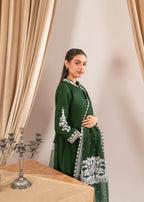 Four Season Boutique NIMRA PISHWAS GREEN Women 3pcs