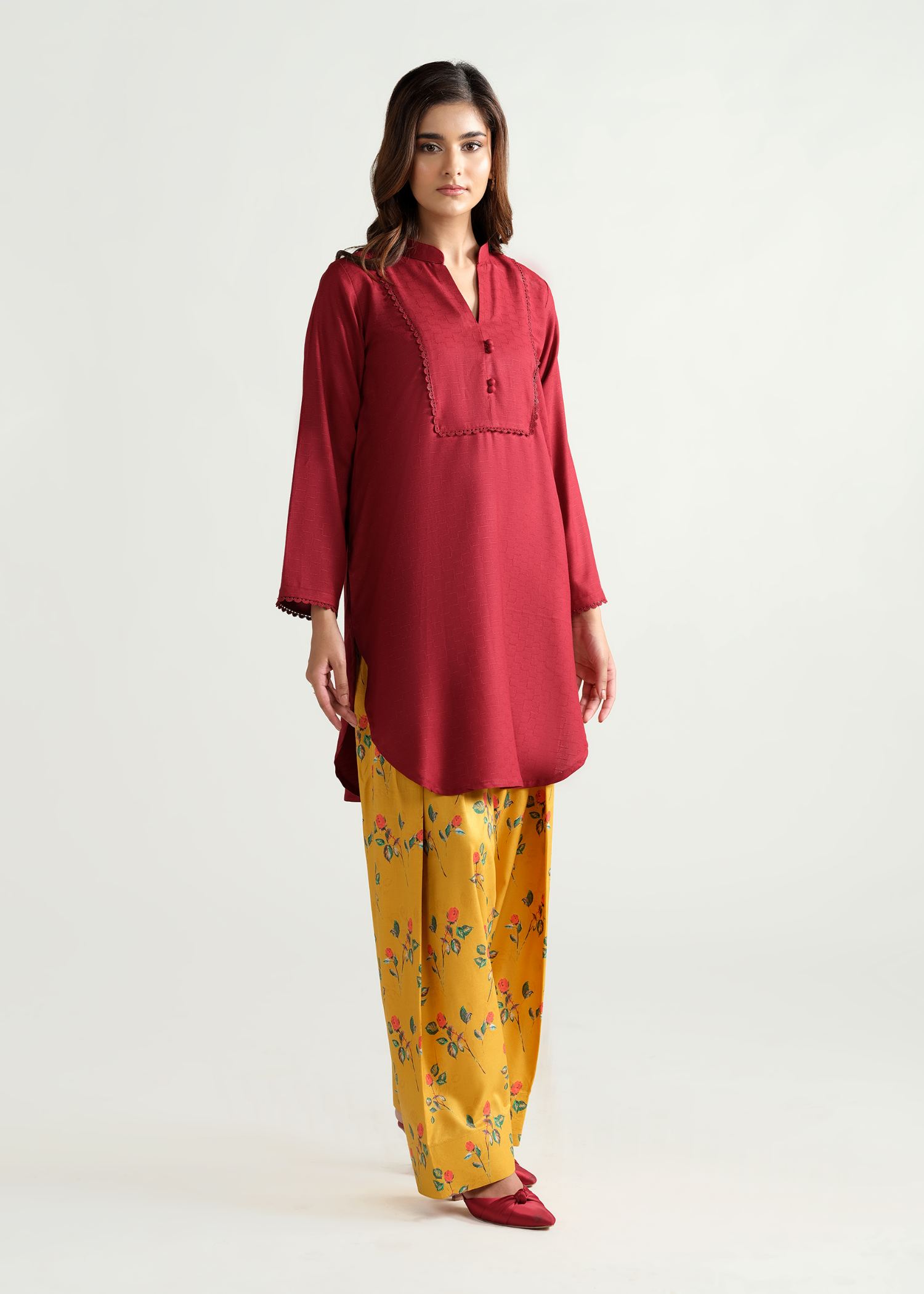 Sinoor Nora Red Stitched Women 2pcs