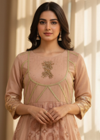 Diara Couture JHOOMAR US 479 PEACH Women 3pcs