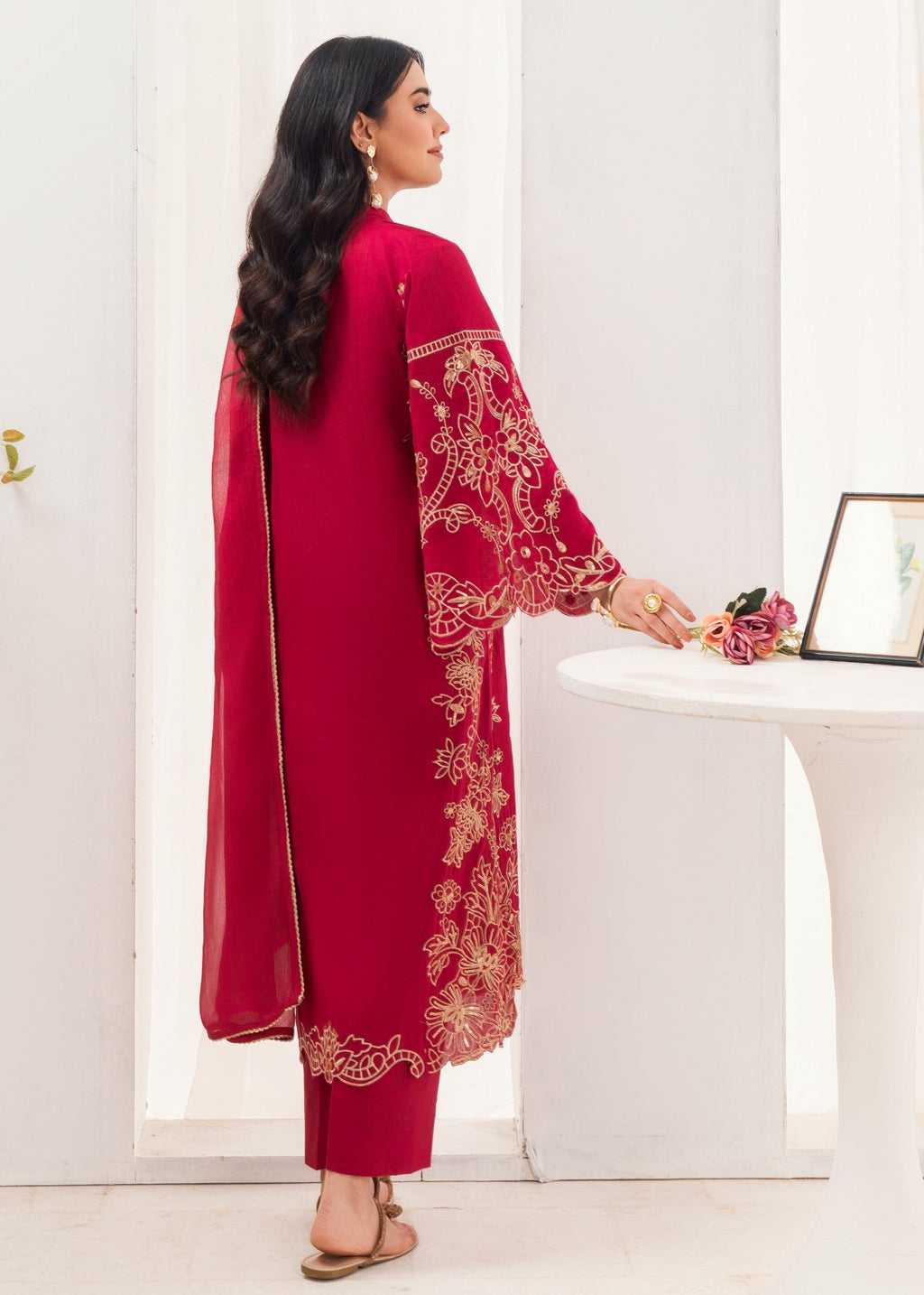 Sahibas By Mirza Elara Maroon Women 3pcs