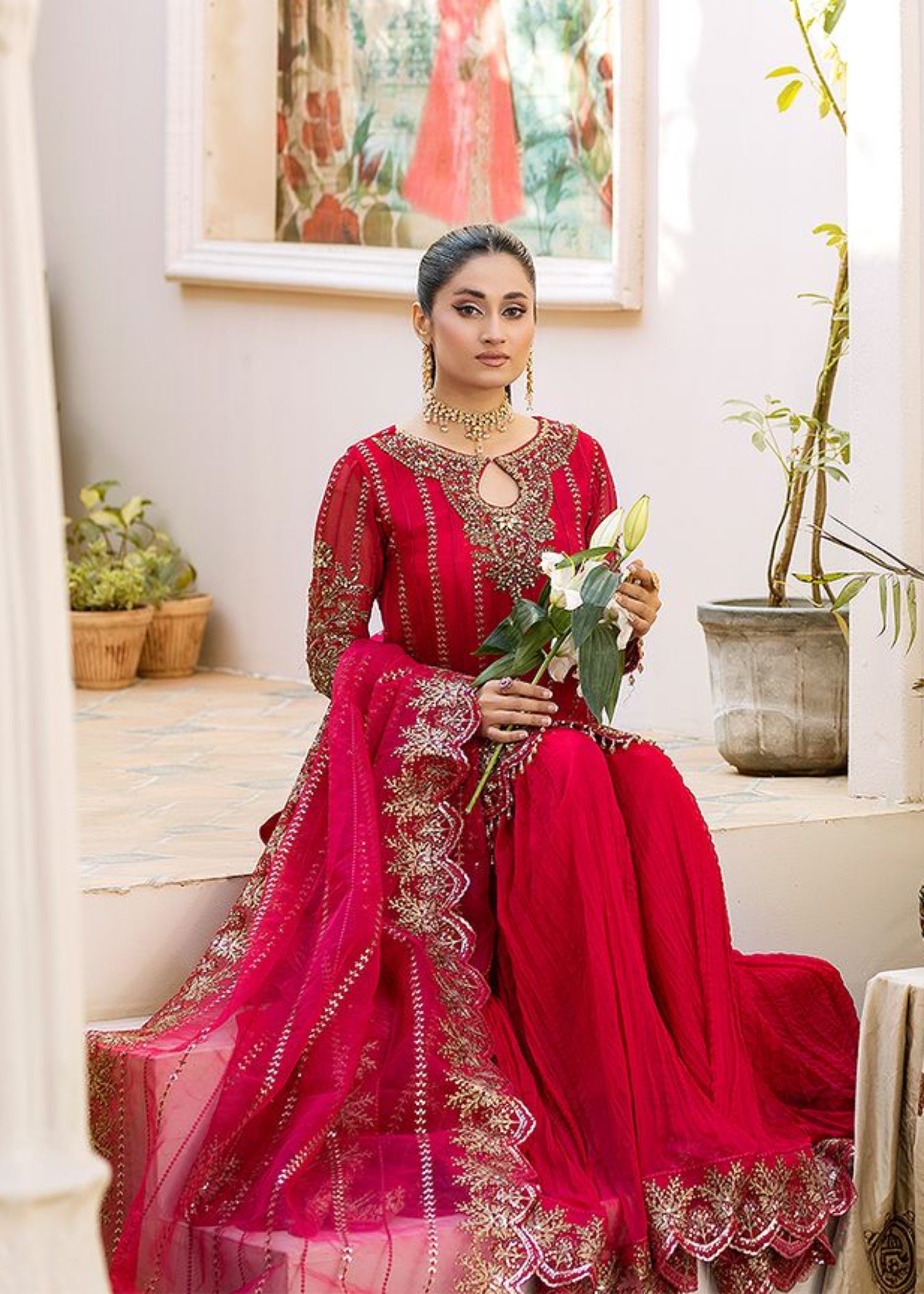 Suits By Sadia Hoty pinky Women 3pcs