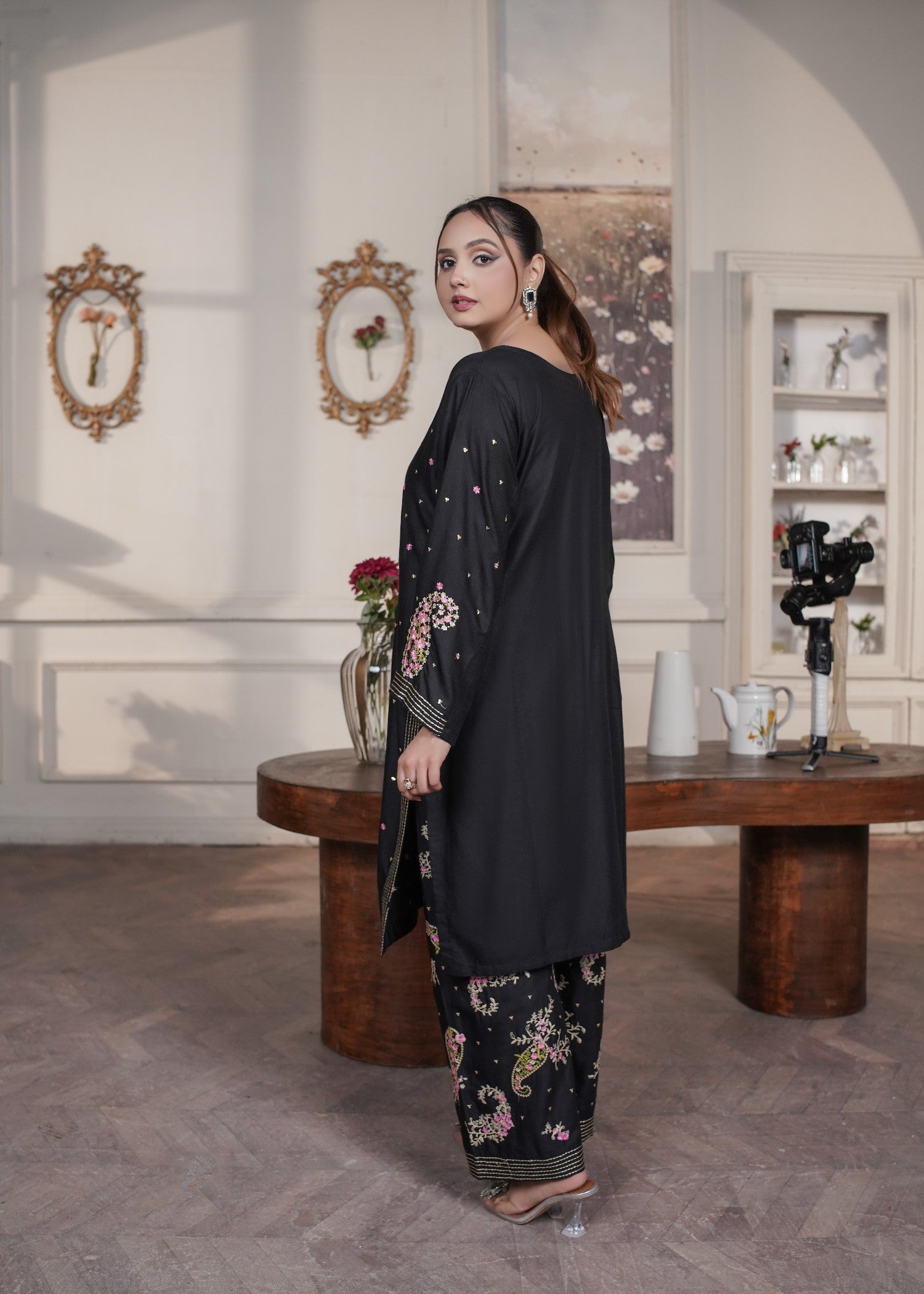 Gulposh Cloud Black ( Embroided ) Black Women 2pcs