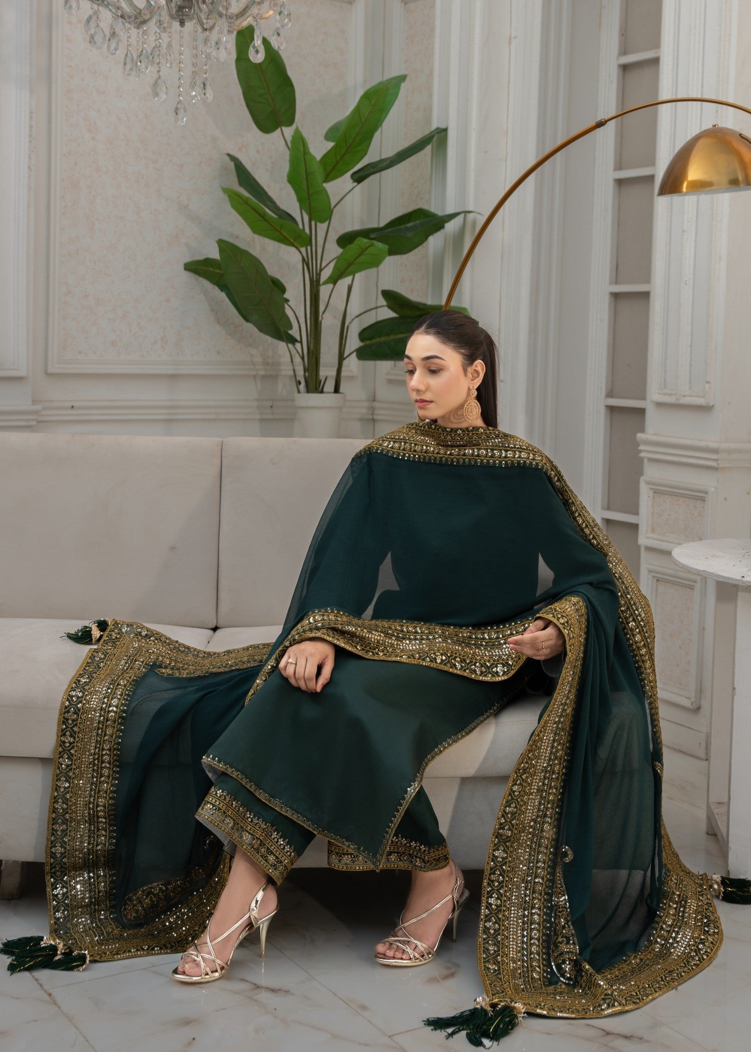 Maharani Official Green Mystique | Women 3pcs