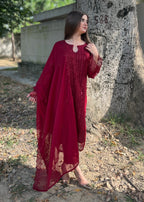 Four Season Boutique ROSE CHIFFON MAROON Women 3pcs