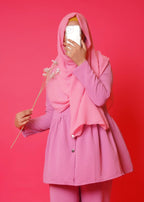 Al Rubab Collection Iris Frock Style Co Ord Set Pink Glow Women 2pcs