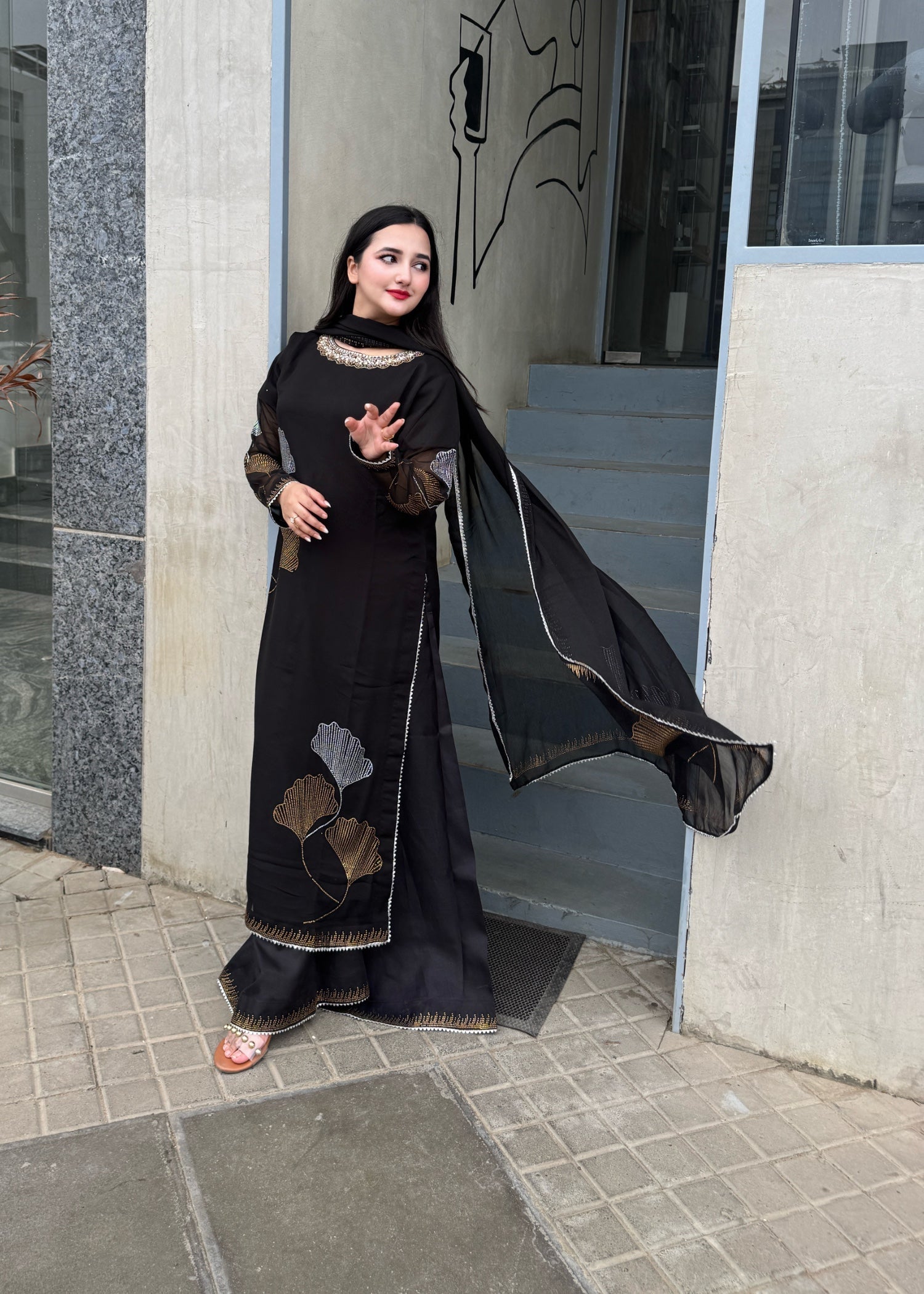 Suits By Sadia BLACK STONE Women 3pcs