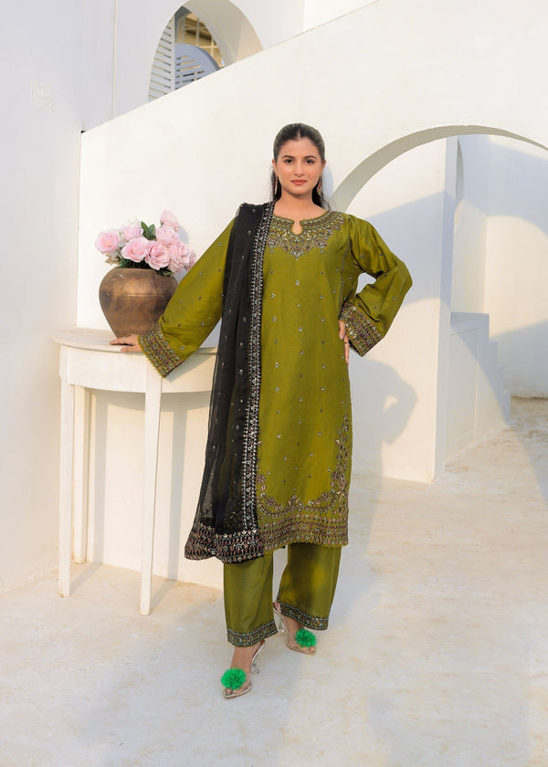 Shehroz Fashion EZZAL EMBROIDERY SUIT Women 3pcs