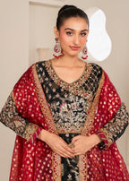 Al Burhan Apparel MEHRAAB BLACK Women 3pcs