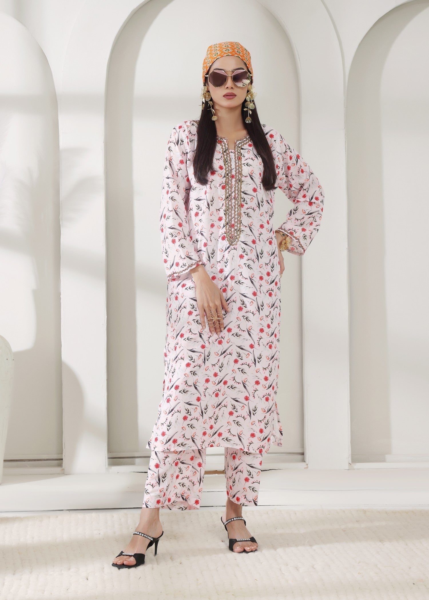 Madiha Gohar Powder Pink Printed Women 2pcs