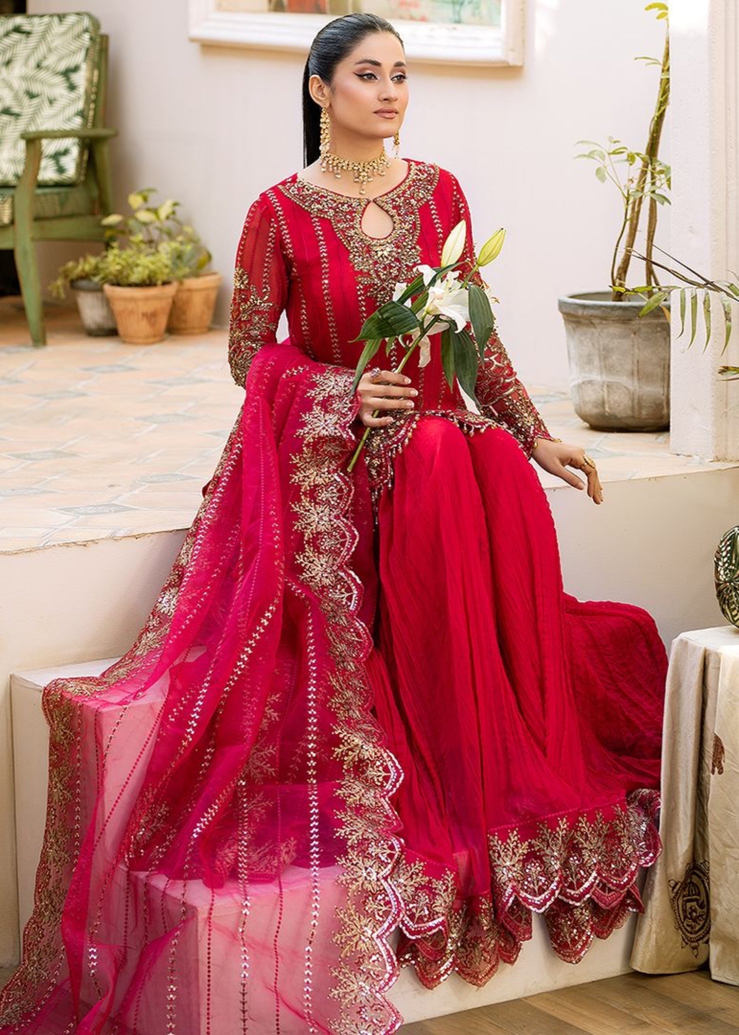 Suits By Sadia Hoty pinky Women 3pcs