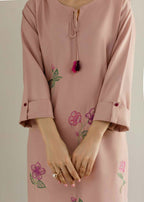Peach Republic Tea Pink Embroidered Dress 01 Women 2pcs