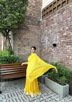Sanskari.Pk Apsara Yellow Lehnga Women 4pcs
