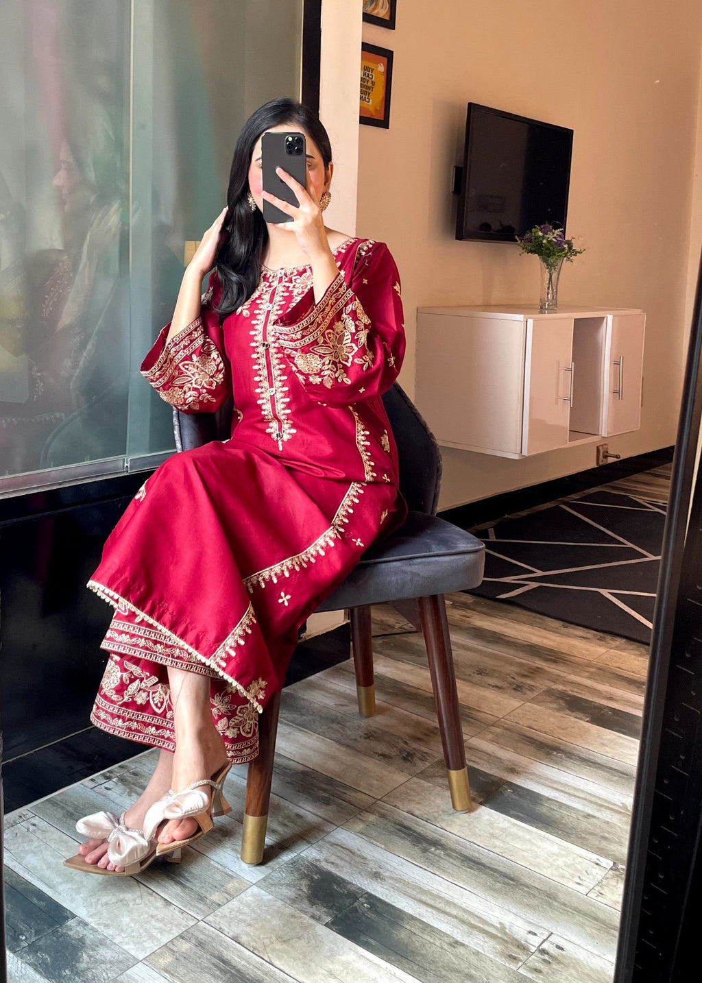 Tehzeeb Libas SAJNI EMBROIDERED Women 2pcs