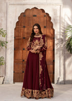Kanwal Zainab Maroon Grace Women 3pcs
