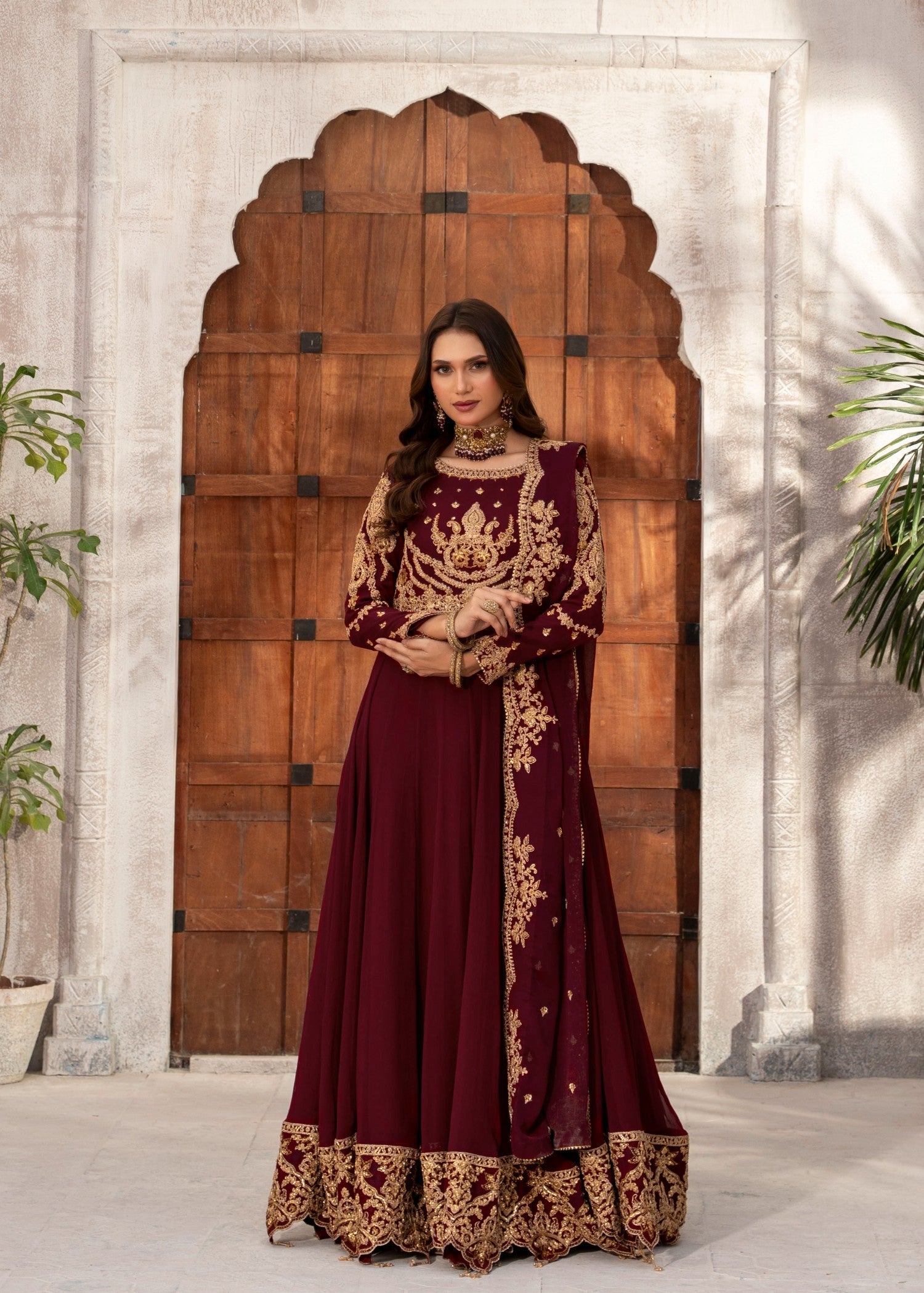 Kanwal Zainab Maroon Grace Women 3pcs