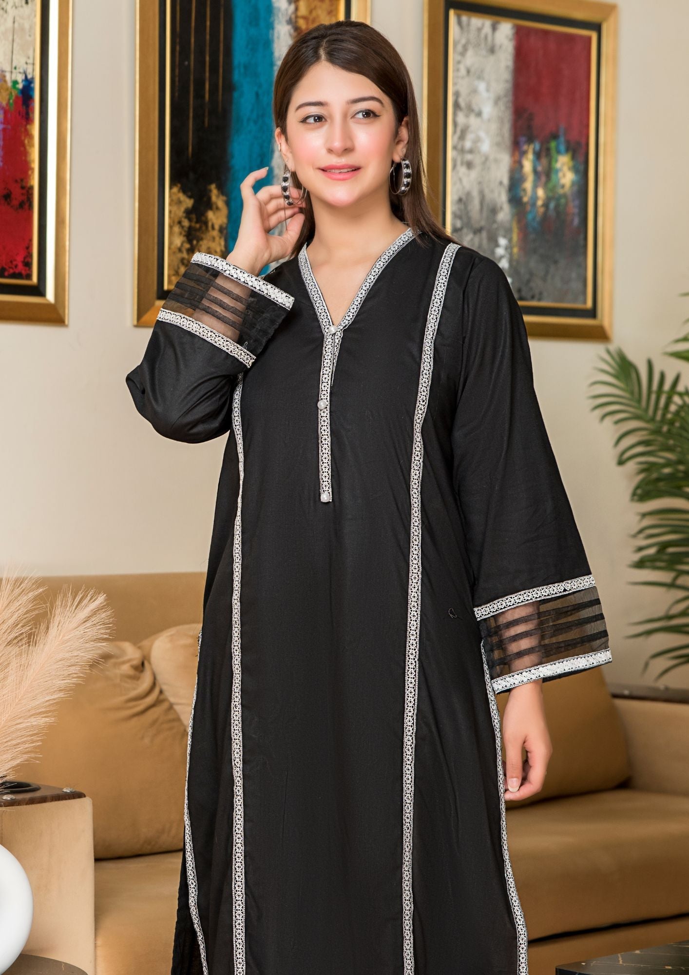 Yolo Pret EMBROIDERED LAWN BLK B25 0001 Women 2pcs