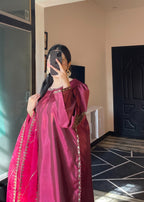 Shehroz Fashion Royal Wine Glow Women 3pcs