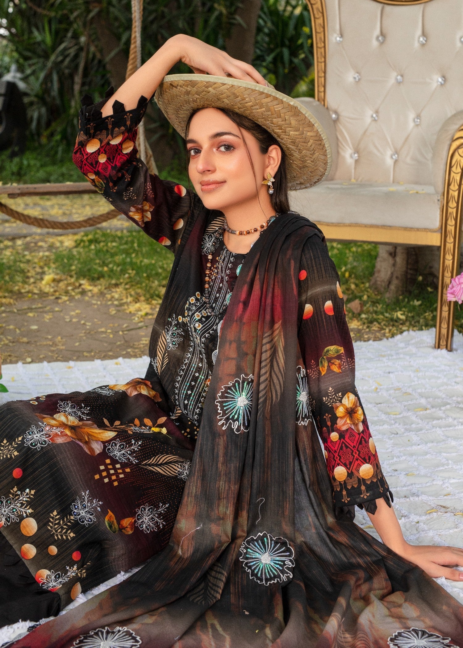Ayeza Collection Black Kurta Set 06 Women 3pcs