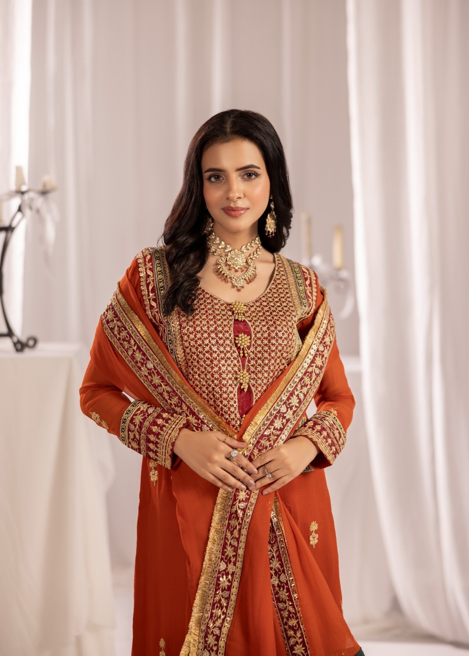 Alyssa RUST SUIT ALN18 Women 3pcs