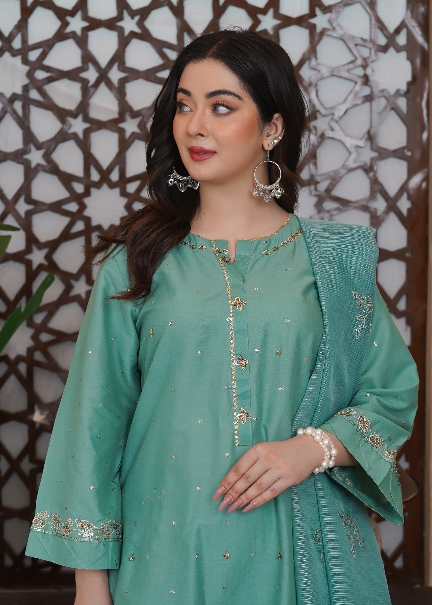 Waniya Awais WAF D19 (Farshi Shalwar) Women 3pcs