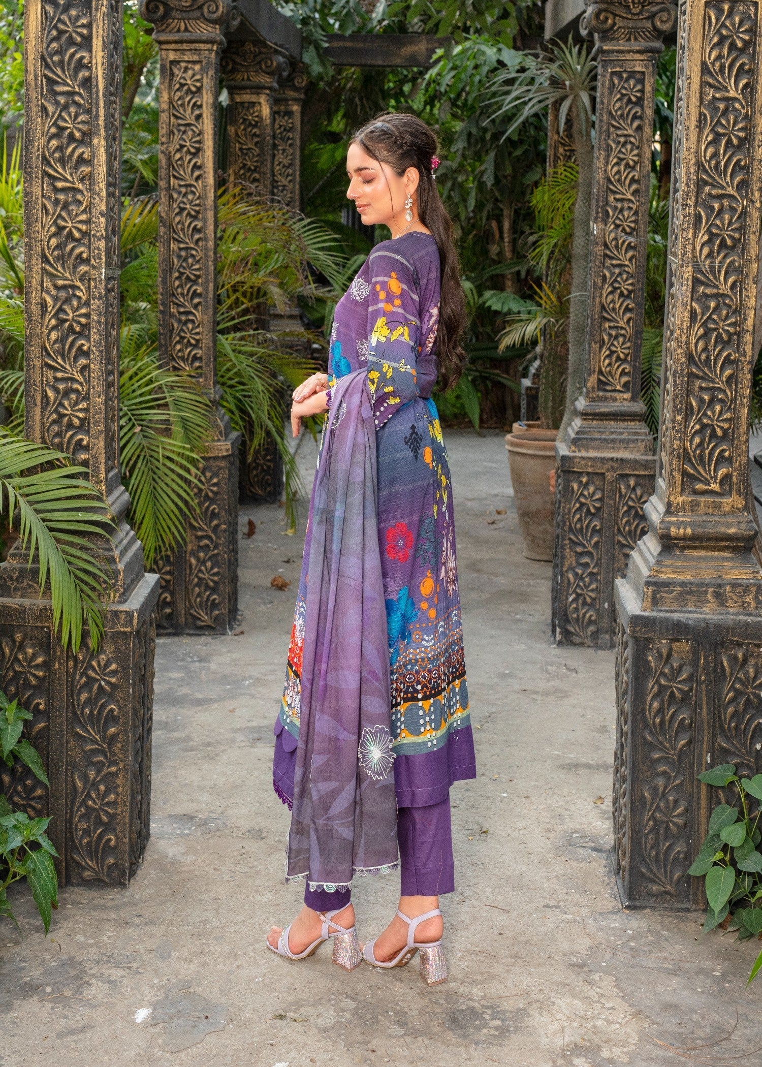 Ayeza Collection Purple Kurta Set 09 Women 3pcs