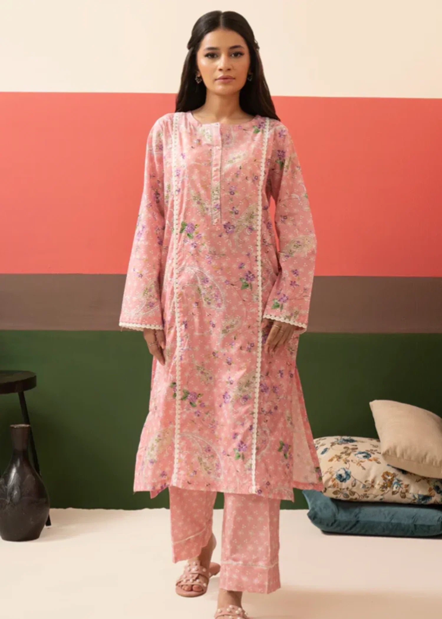 Zellbury Kurta Trouser WPS2522038 Women 2pcs