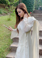 Rivaaj Fashion Front Open Style Off White RJF011 Women 3pcs