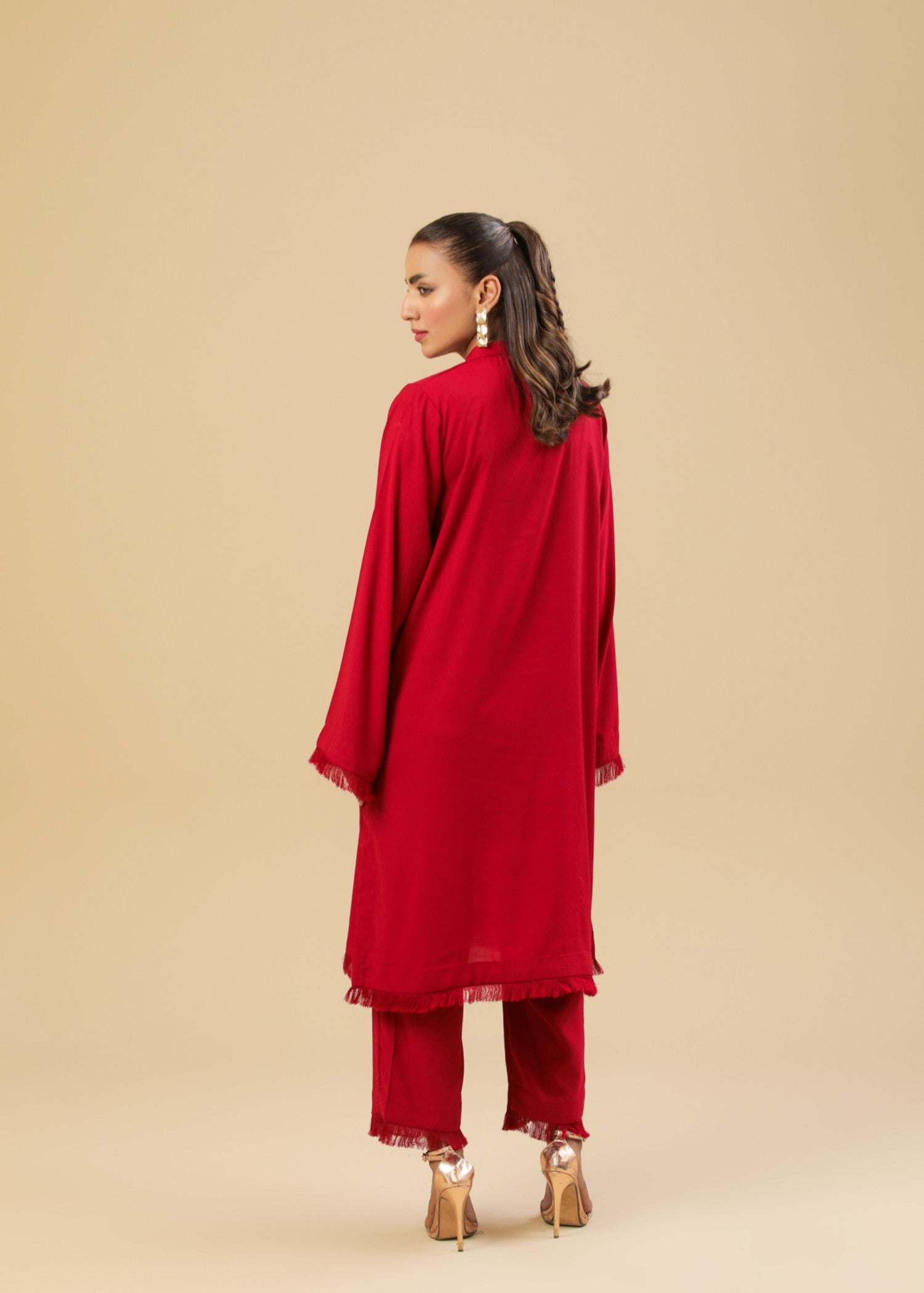 Zenyre Marooon Aura Solid Set Women 2pcs