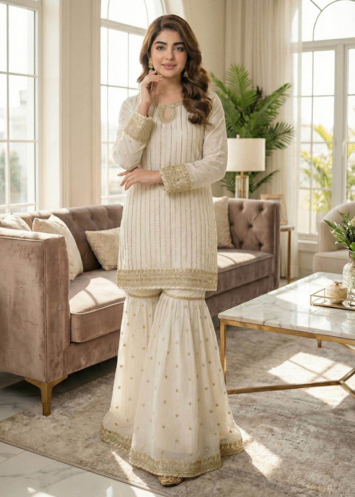 Diara Couture HOORAIN DF 61 OFF WHITE Women 3pcs