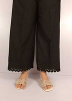 Zardi Cotton Palazzo With Bottom Lace – Black – ZT302 Women 1pcs