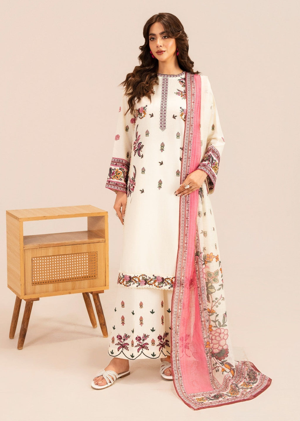 Sahibas By Mirza Huda White Women 3pcs