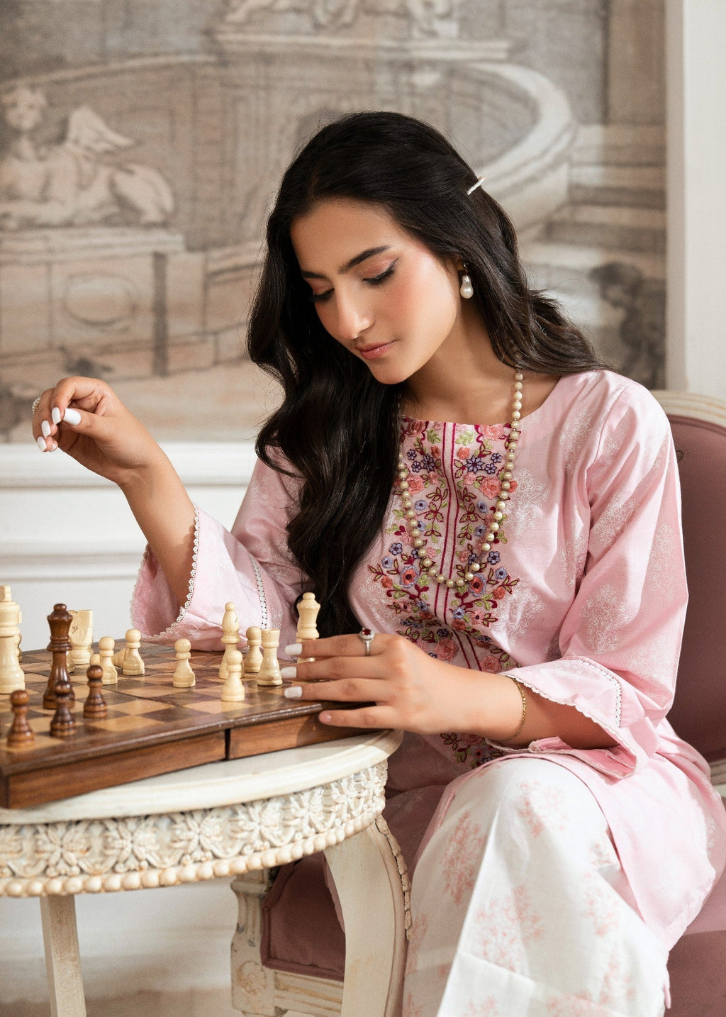 Sahibas By Mirza Baikal Pink Women 2pcs