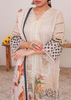 Green Printed lawn stitched suit D2 Women 3pcs