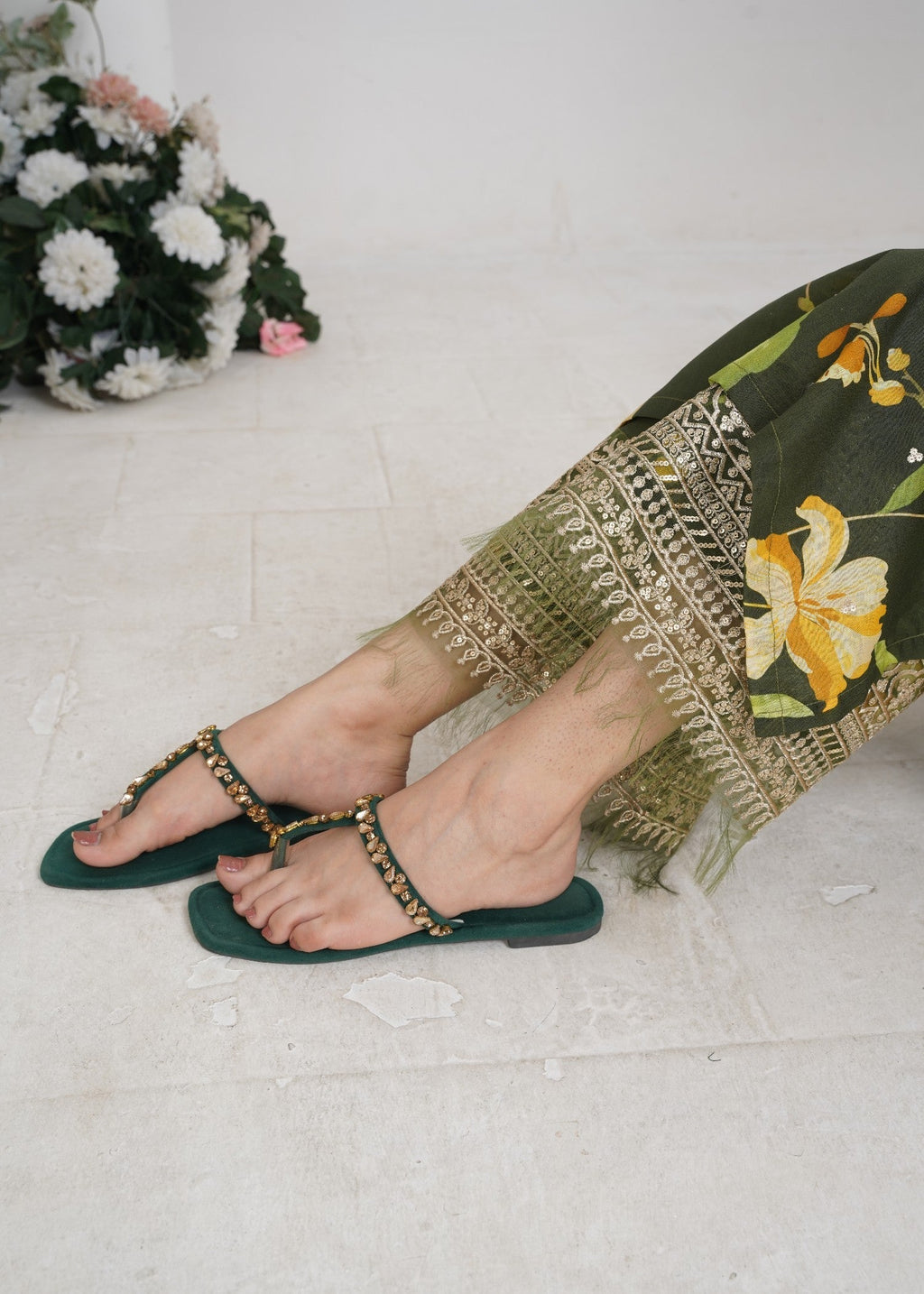 Naqash Olive Bloom Women 2pcs