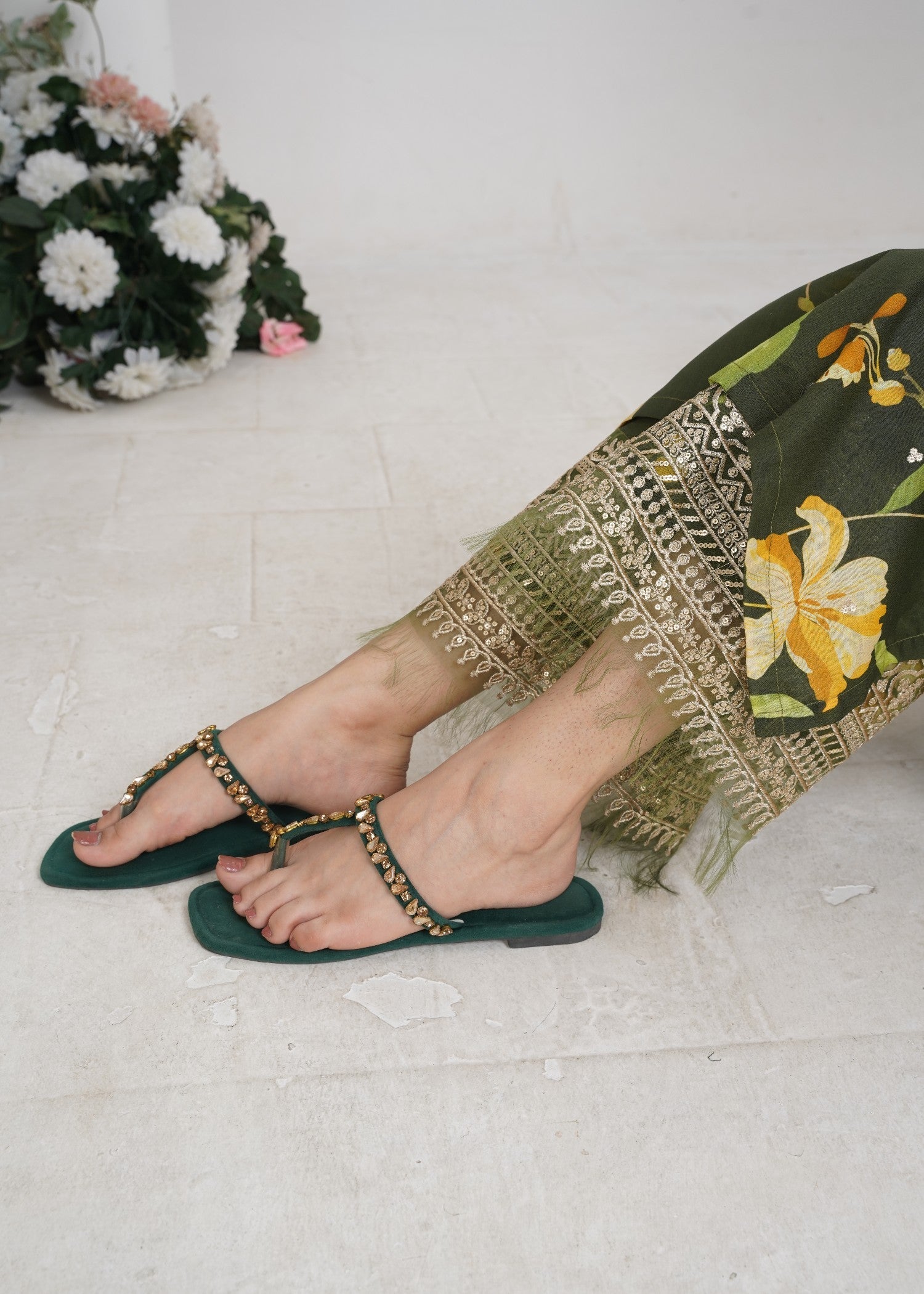 Naqash Olive Bloom Women 2pcs