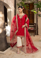 Diara Couture KANEEZ DF 46 RED Women 3pcs